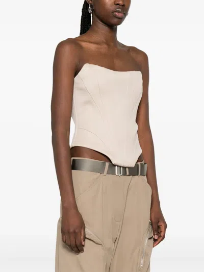 Giuseppe Di Morabito Wool Bustier In Neutrals