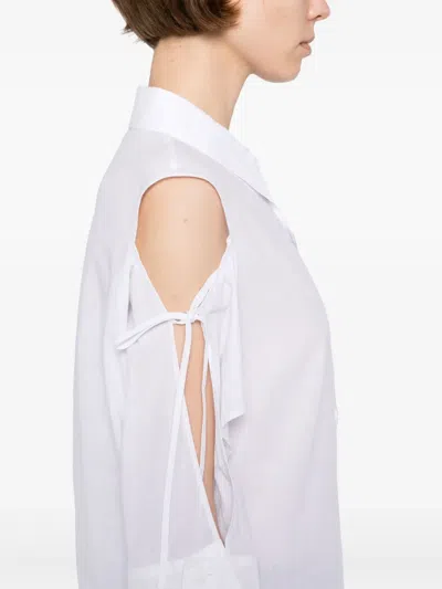 Yohji Yamamoto Asymmetrical-shoulder Shirt In White
