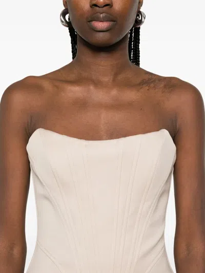 Giuseppe Di Morabito Wool Bustier In Neutrals