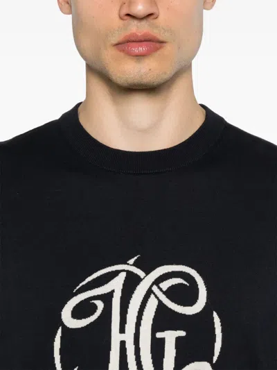 Givenchy Logo-jacquard T-shirt In Blue