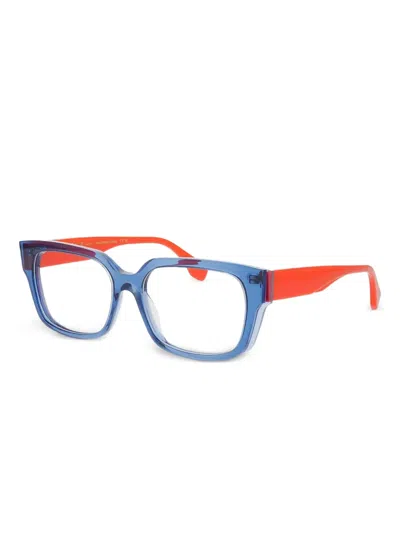 Face À Face Offset Glasses In Blue