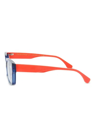 Face À Face Offset Glasses In Blue