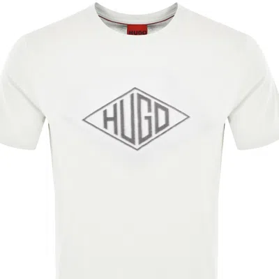 Hugo Boss Relaxed-fit T-shirt In Cotton With Embroidered Logo In White