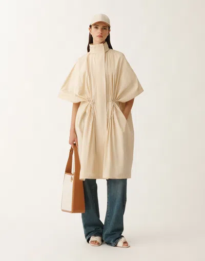 Fabiana Filippi Technical Taffeta Hood In White