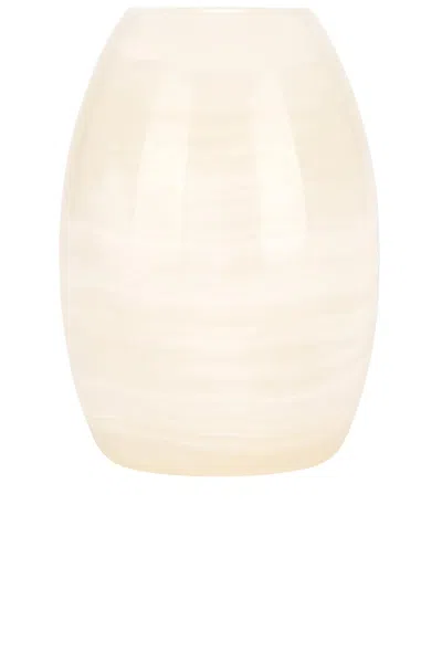 Loren Stewart Ovoid Candle Holder In White Onyx