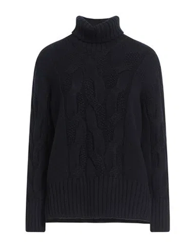 Gran Sasso Woman Turtleneck Midnight Blue Size 10 Virgin Wool, Viscose, Cashmere