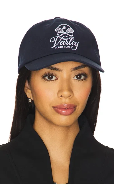 Varley Womens Blue Nights Noa Club Brand-embroidered Cotton Baseball Cap