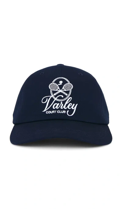 Varley Womens Blue Nights Noa Club Brand-embroidered Cotton Baseball Cap