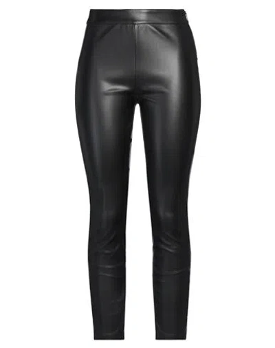 Markup Woman Pants Black Size 12 Polyurethane, Polyester In Black