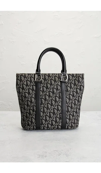 Fwrd Renew Dior Trotter Tote Bag In Navy