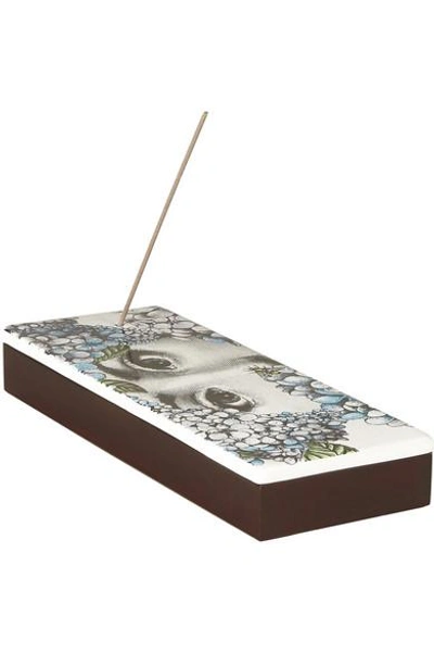 Shop Fornasetti Ortensia Incense Tray In Colorless