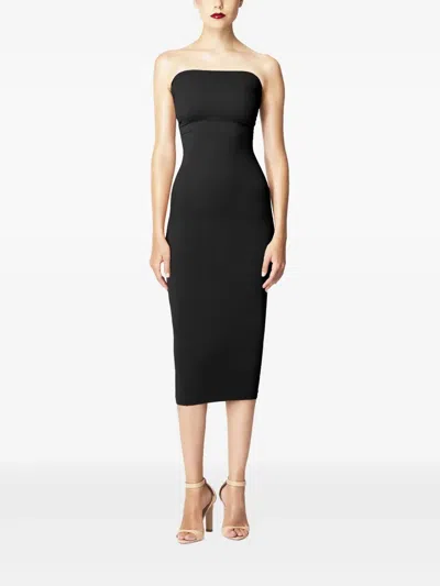 Wolford Fatal Cut Out Midi Dress In Black