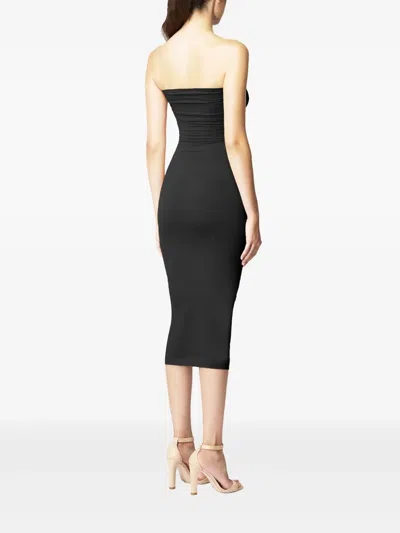 Wolford Fatal Cut Out Midi Dress In Black