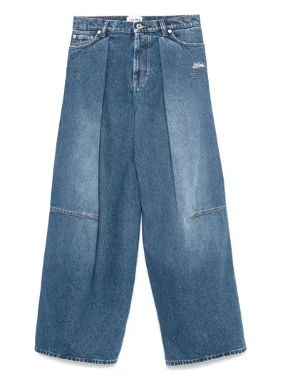 Jean Paul Gaultier Denim Jean With Foam Detail On The Back In Blue