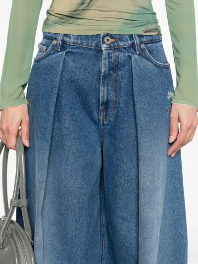 Jean Paul Gaultier Denim Jean With Foam Detail On The Back In Blue