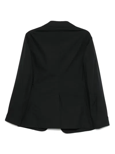 Low Brand Peak-lapel Blazer In Black