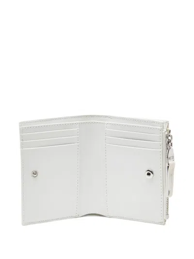 Diesel Small Wallet In Printed Glossy Pu In White