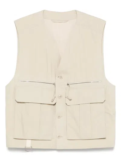 Lemaire Water-repellent Technical Vest In Neutral