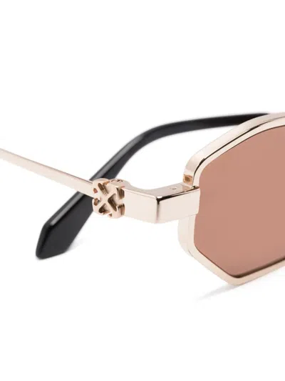 Off-white Eyewear Arrows-motif Sunglasses In Gold