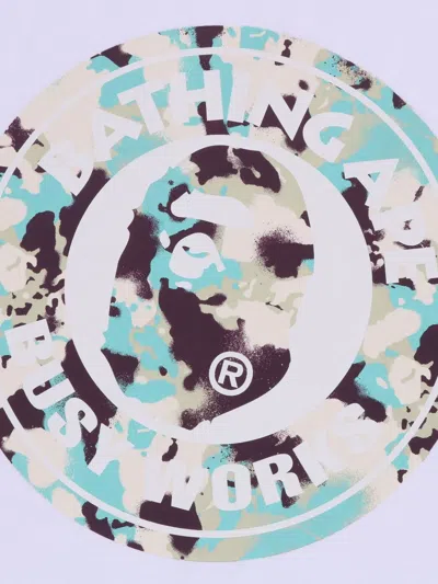 A Bathing Ape Logo-graphic T-shirt In White