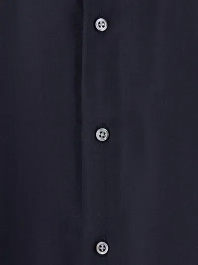 Low Brand Navy Blue Solid Shirt In Blue