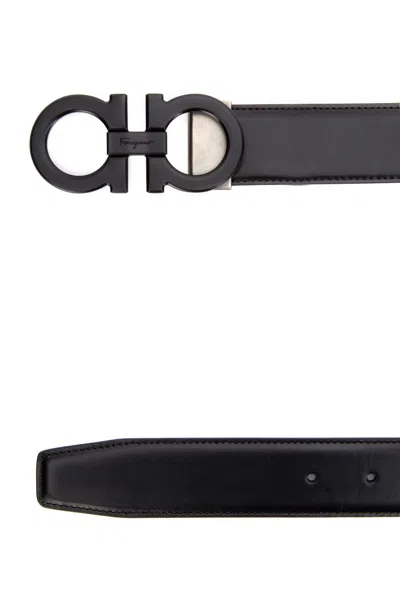 Ferragamo Black Double-sided Adjustable Belt