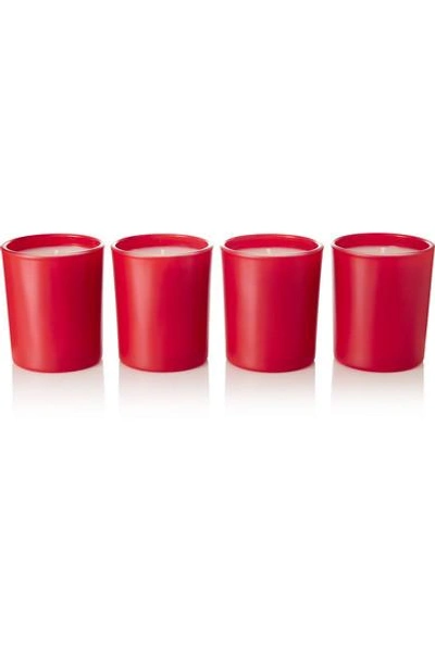 Shop Bella Freud Parfum Loving Mini Set Of Four Candles, 4 X 70g In Red