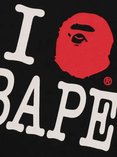A Bathing Ape Logo-graphic T-shirt In Black