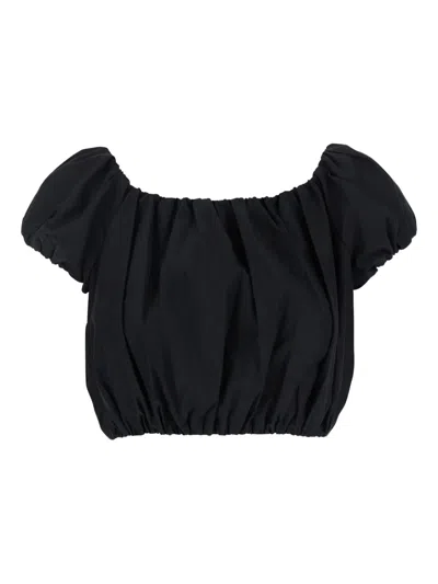 The Andamane 'whitely' Black Top With Balloon Design In Black