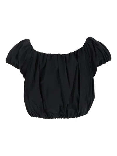 The Andamane 'whitely' Black Top With Balloon Design In Black