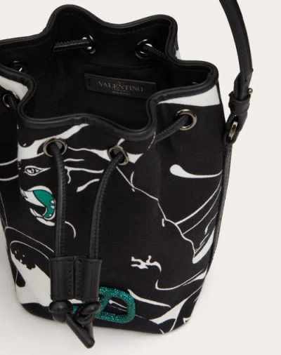 Valentino Garavani Escape Logo Bucket Shoulder Bag In Black