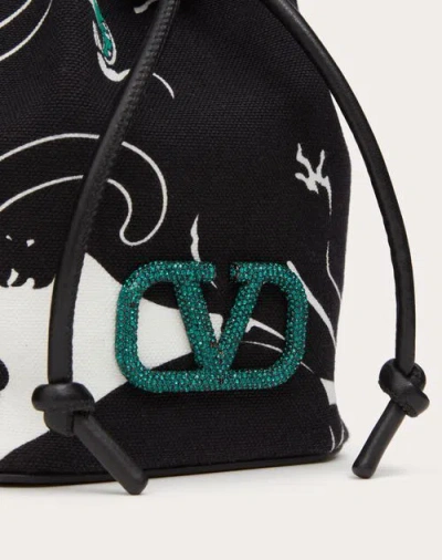 Valentino Garavani Escape Logo Bucket Shoulder Bag In Black