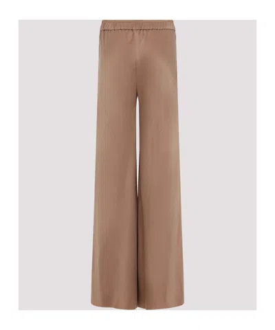 Giorgio Armani Flared Leg Red Clay Trousers In Brown