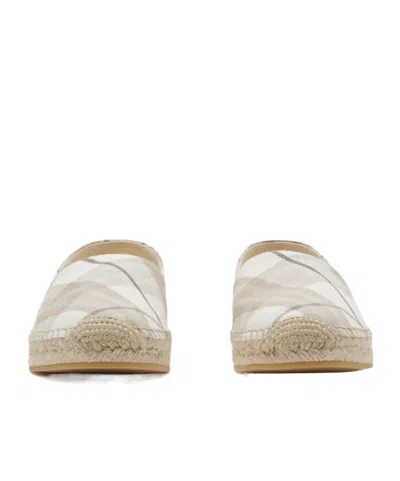 Burberry Women Embroidered Canvas Mews Check Espadrilles In Multi