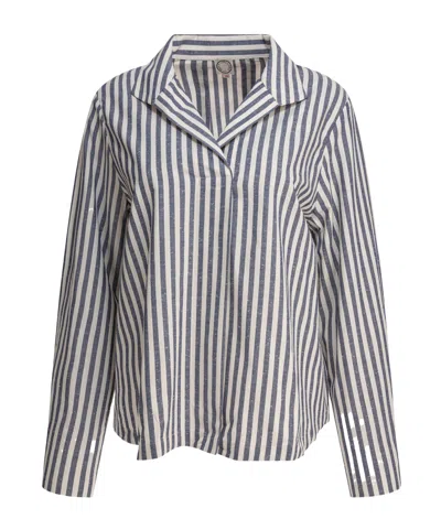 Ines De La Fressange Top Noa En Coton Bleu In Blue