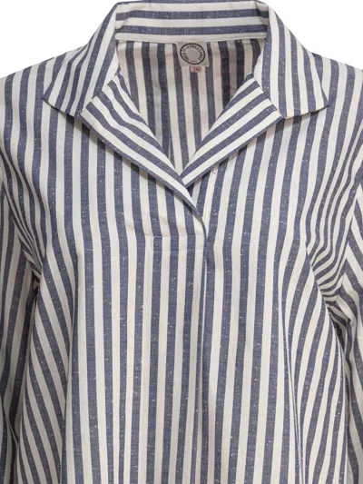 Ines De La Fressange Top Noa En Coton Bleu In Blue