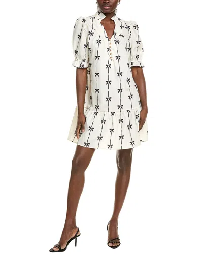 Ipponelli Bow Shift Dress In White