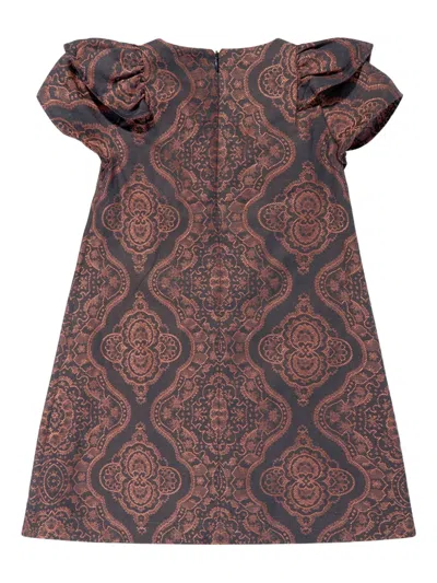 Etro Girls Jacquard Dress In 蓝色