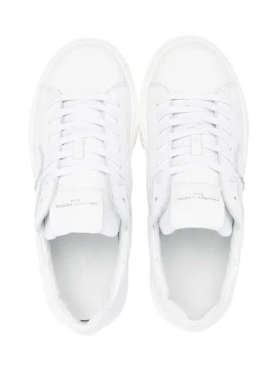 Philippe Model Leather Sneakers In White