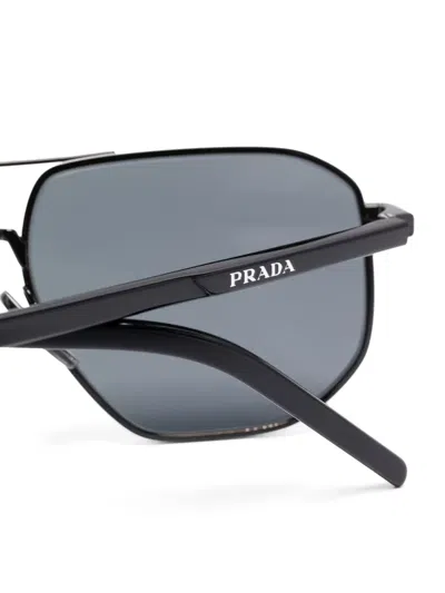 Prada Geometric-frame Sunglasses In ブラック
