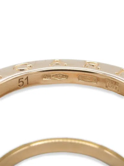 Pre-owned Bvlgari 2010s 18k Rose Gold B.zero1 Ring In 金色
