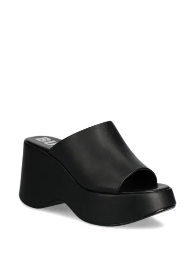 Buffalo Joy Platform Slide Sandals In Black