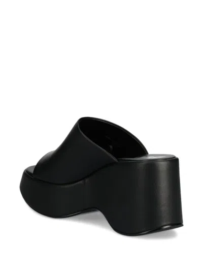 Buffalo Joy Platform Slide Sandals In Black