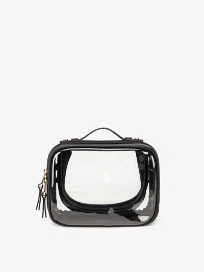 Calpak Small Clear Cosmetics Case In White