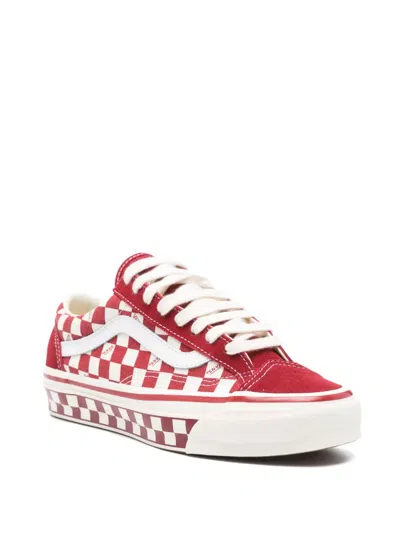 Vans Lx Old Skool 36 Low-top Canvas Sneakers With Suede Inserts In Red