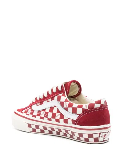 Vans Lx Old Skool 36 Low-top Canvas Sneakers With Suede Inserts In Red