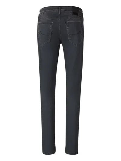Jacob Cohen Trousers With Belt Loops And Multiple Pockets In Grau