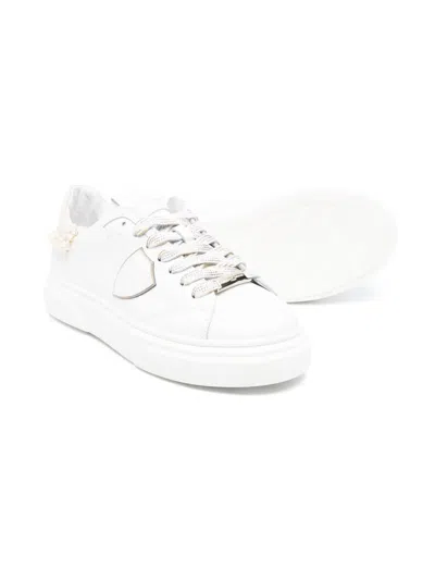 Philippe Model Leather Sneakers In White