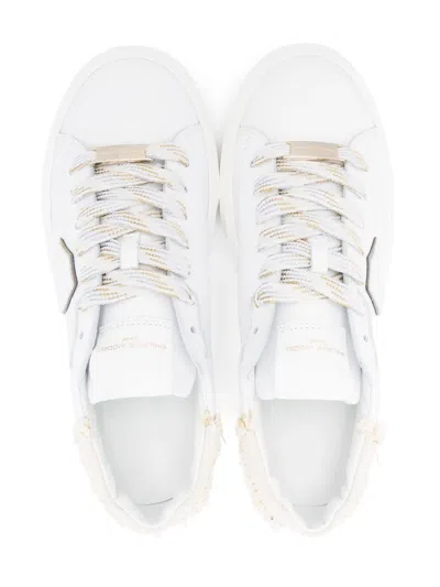 Philippe Model Leather Sneakers In White
