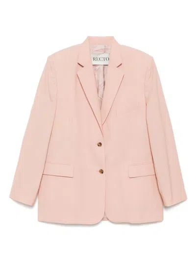 Recto Signature Single-breasted Jacket In Rosa